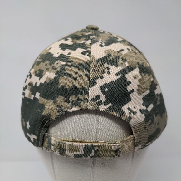 All Faster Than Dialing 911 USA Flag Strapback Hat Camouflage OSFM Patriotic - Picture 5 of 8